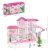 Import Huiye 2020 Doll House Pink Toys Plastic Material Fashion kids plastic play house girls toy DIY doll house play set from China