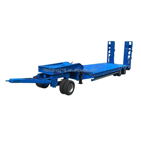 Hydraulic 3-axle full trailer, used for transporting axles on tractor farms
