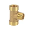 Hydraulic Parts Hose Pipe Fittings Male Female Brass Tee