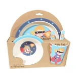 ICEBLUE HD LFGB Approved organic bamboo fiber kids dinnerware set