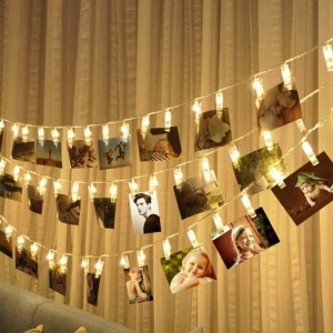Ideal Gift Hanging LED Photo Clips Decorative Lights String Holder