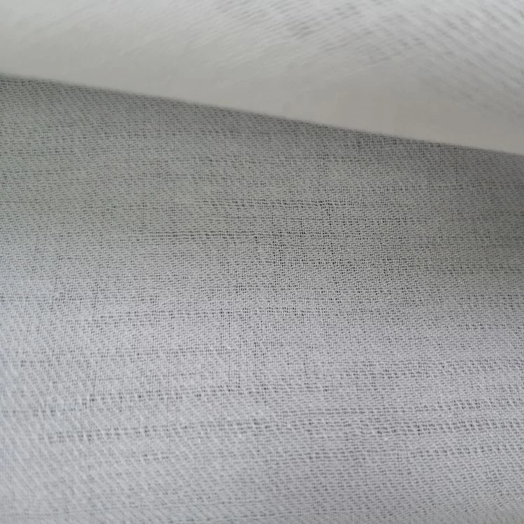 In Stock Cheap Spring Summer White Linen Look Fabric Nylon Linen Mixed Blend Fabric For Shirts/Women&#39;s Dress