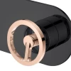Industrial handle rose gold and black color wall concealed spray shattaf faucet