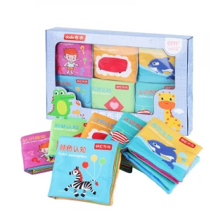 Infant Enlightenment Cognition Educational Colorful Cartoon Cloth Book for Baby