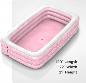 Inflatable Pool, Above Ground Swimming Pool for Kiddie/Kids/Adults/Family