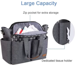 Insulated Pockets Large Diaper Tote Baby Bag for Mom useful and pretty mummy bag