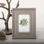 INTCO FSC BSCI 4x6 5x7 8x10 Wall Mounting and Desk Top Weathered Grey Reclaimed Wood Finish Photo Picture Frame