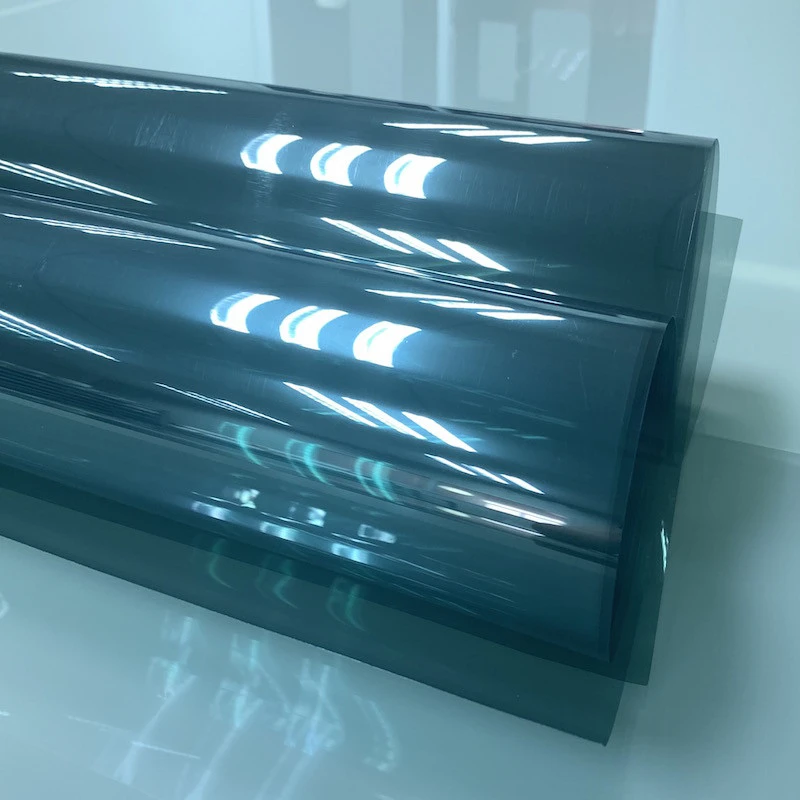 Intelligent light control photochromic solar film for curtain walls and car windows