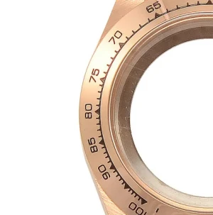 IP plated rose gold 39mm stainless steel case, engraved bezel, suitable for SW500 DG3836B movement