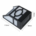 IP65 Waterproof Landscape Yard and Pathway Solar Deck Lights Led Outdoor Garden Decorative Wall Mount Fence Post Lighting