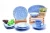 Import Irregular shape ceramic embossed dinnerware sets with deep blue from China