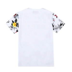 JET FUEL Logo Custom T Shirt Printing Cotton Flower Printed T-Shirt Men