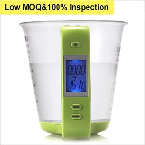 J&R Digital Kitchen Scale Household Measuring Cup Food Weighing Scales Detachable Black Color