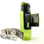 Key Wallet Water Bottle Sports Water Bottle with Storage Holder Compartment