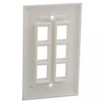 Keystone six-bit  blank network panel 6-port plastic panel switch socket panel 120 information adapter turn card face plate