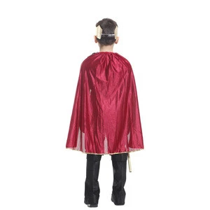 kids Halloween Cosplay prince and kings costume for boy Royal suit with cloak