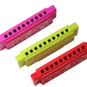 Kids Music Education toy harmonica 10hole aluminum reedplate plastic cover harp blues