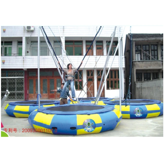 kids trampoline aprk inflatable kids cheap 4 seats bungee jumping trampoline