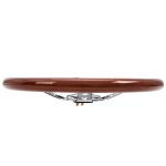 Kingcher 380mm 15 inch Stainless Steel Silver Spoke Wood Universal Car Steering Wheel For Classic Car