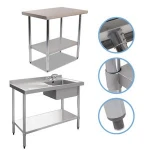 Kitchen worktable, sink bench and more stainless steel restaurant furniture