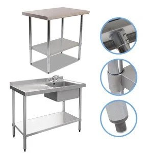 Kitchen worktable, sink bench and more stainless steel restaurant furniture