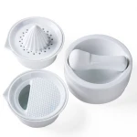 kitchenware  white ginger, herb ,garlic press crush pot porcelain juicer, ceramic grater and mortar and  pestle