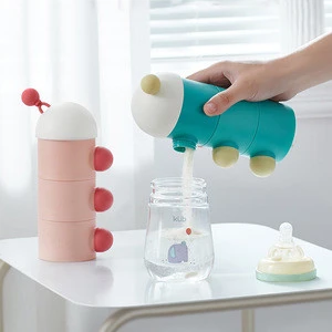 KUB cute portable airtight travel milk powder container 3 layers infant formula milk baby food baby milk powder dispenser