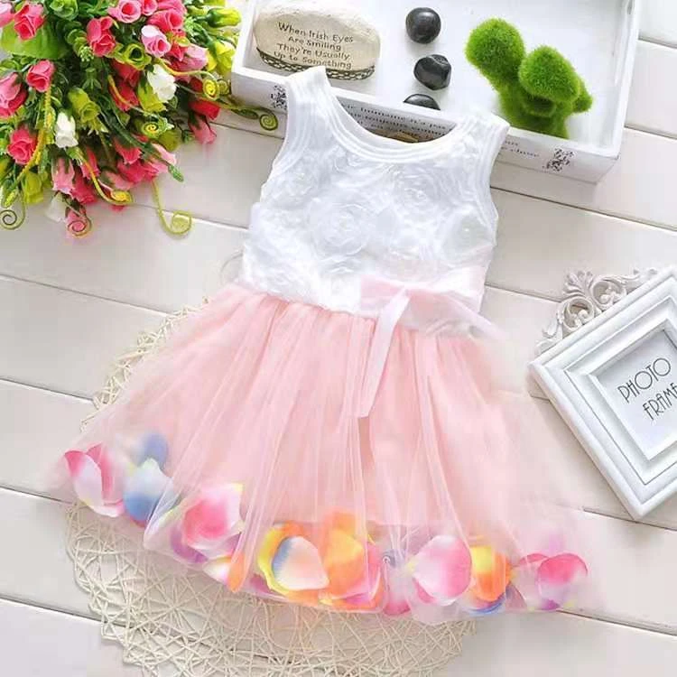 Laced Flower Girl Dress Party Birthday wedding princess Toddler baby Girls Clothes Children Kids Girl Dresses