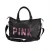Import Large Capacity letter printed pink luggage travel bags women outdoor fitness sport duffel bag for girls from China