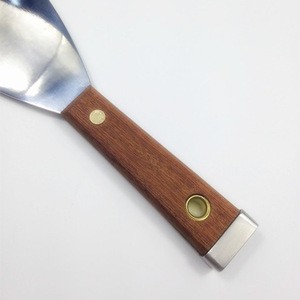 LARY Hot Sale Wooden Handle Flexible Stainless Steel Putty Knife