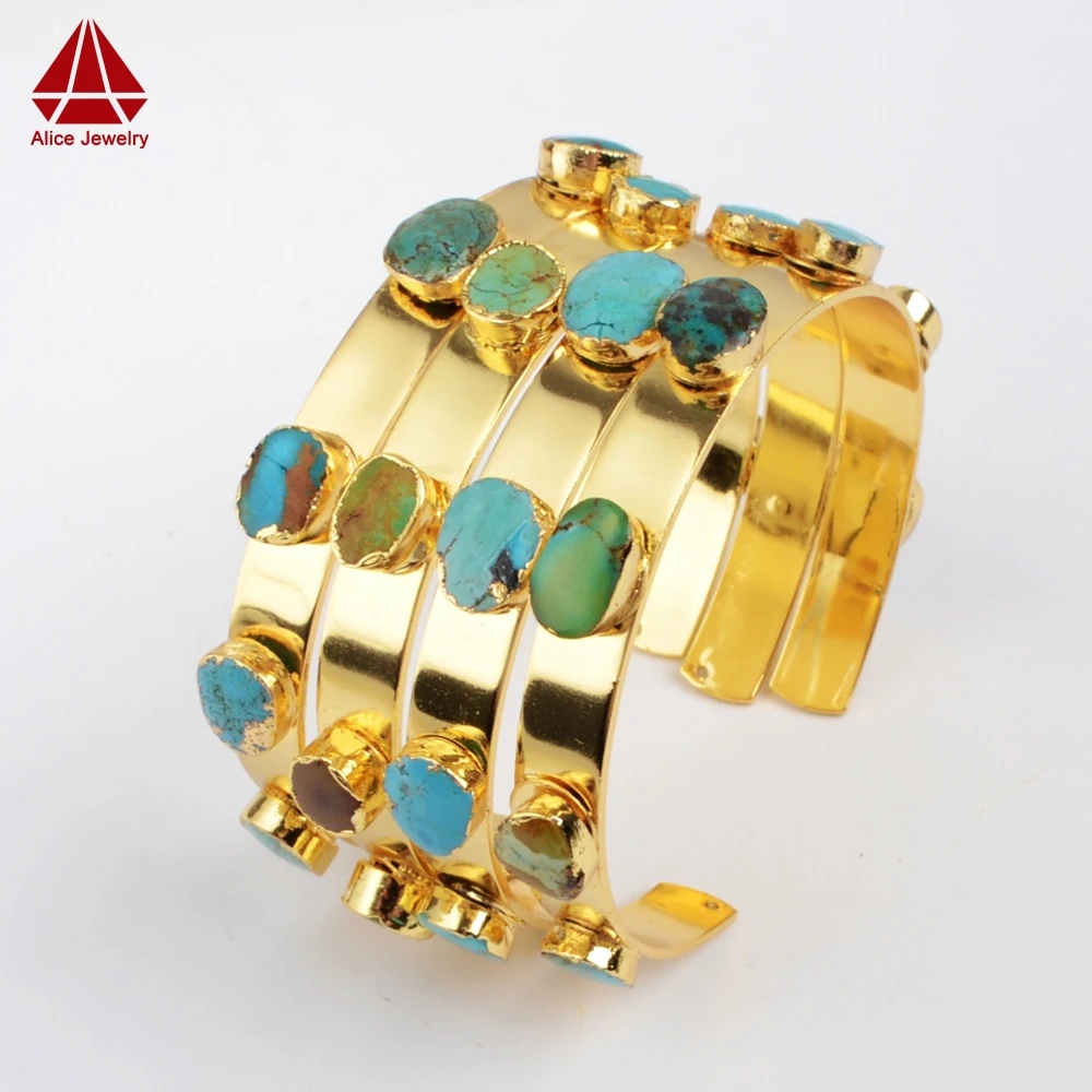 Latest Natural turquoise bangle bracelet natural turquoise jewelry