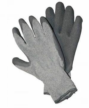Latex coated cotton work gloves rubber coated cotton glove