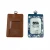 Import Leather Business Id Card Holder With Retractable Reel Pu Staff Badge Holder With Lanyard from China