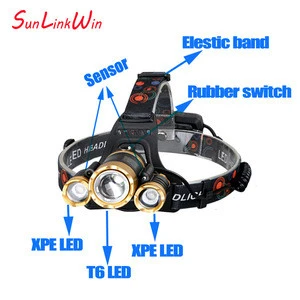 LED Headlamp, {5000 Lumens Max} 4 Modes Waterproof Head Flashlight Light with 2 Rechargeable Batteries, USB Cable, Wall Charger