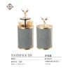 Light luxury brass fawn toothpick box ins Nordic high-end push-type automatic net red toothpick box tube jar creative
