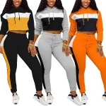Long Hoodie Customised  Sweater Jogging Training All Sport Wear Velour Tracksuit Women Bulk Wholesale Tracksuit