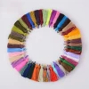 LONGJIE free sample 49 color keychain earrings tassel for women