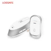 LOOSAFE White Wireless Door Bell Plug-in Waterproof 2 Outdoor Transmitter 1 Indoor Receiver DC Doorbell 100m Range Wifi Doorbell