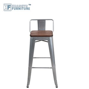 Low back metal bar stool,Metal barstool with bucket back,Metal barstool with PU seat