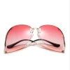 luxury brand sunglasses 2020,fashion colored ladies sunglasses,red rimless sunglasses oversized