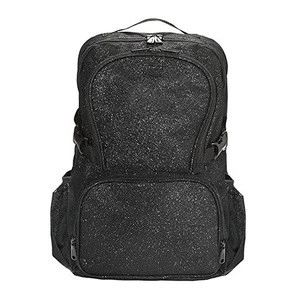 Luxury Design Lightweight Cheerleading Bag Black Sparkle Backpack with a Laptop Sleeve