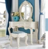 luxury  furniture classic antique reproduction  white  American european style mirror dresser