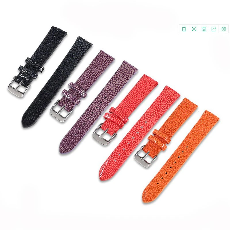 Luxury Genuine Stingray Leather Watch Band Handmade Colorful Watch Strap Sport Smart Watchband Accessories
