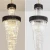 Import Luxury hotel lobby stair crystal glass light fixture pendant black from China