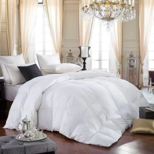 Luxury lightweight Goose Down Comforter Ultra Soft 100% Cotton Cover Cloud Fluffy Extra Warmth Duvet Insert
