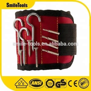 Magnetic Wristband With Strong Magnets for Holding Screws, Nails, Bolts, Drill bits, and Other Small Metal Tools