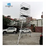Manufacturer Construction Portable Cuplock Mobile Metal Frame Tube System Toe Board  Ladder Belt Plank Aluminum Scaffold Tower