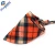 Import Manufacturer Wholesale Custom Logo Design Plaid Pattern Cotton Pet Accessories Triangle Bandana For Dog from China