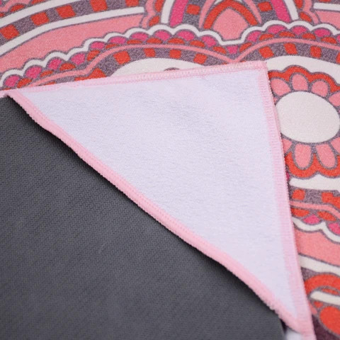 Mat Sized non slip microfiber super absorbent hot yoga towel with custom pocket