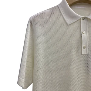 Men Adult Summer Breathable Polo Shirt Knitting Wool Man Polo T-shirts